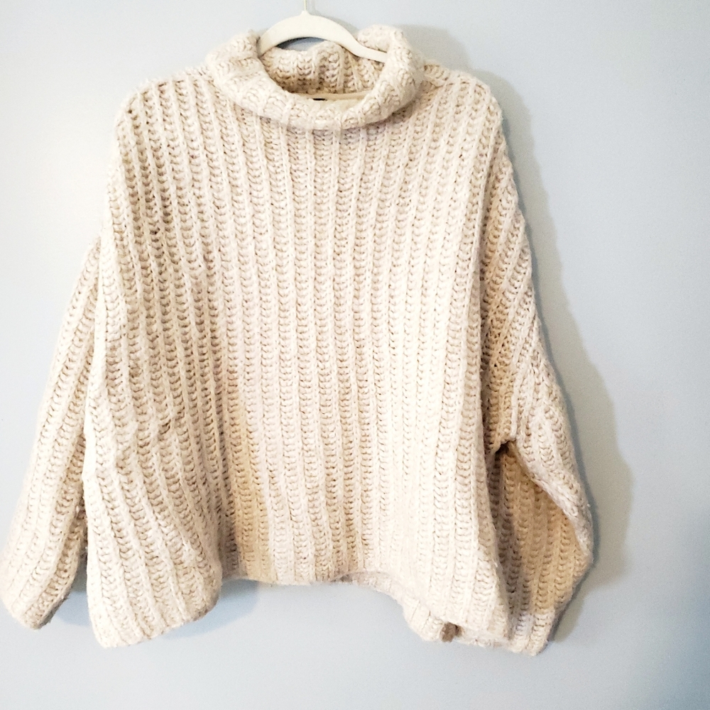 Free People Turtleneck Oversized Sweater - Picture 2 of 11
